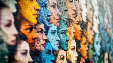 Mosaic of Faces, A Tapestry of Humanity