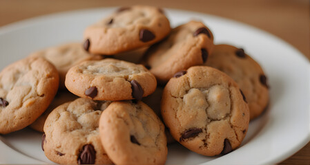 Pile of Fresh Chocolate Chip Cookies