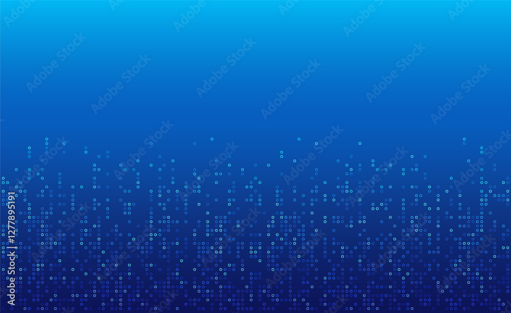 Poster digital technology background. digital data dots bllue pattern pixel background
