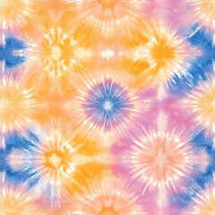 Obraz premium Radiant Sunburst Tie Dye Vibrant Summer Pattern Design for Textile Fashion and Backgrounds