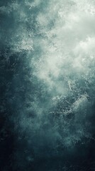 Obraz premium Stormy clouds over the sea with dark sky and misty water