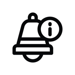 Fototapeta premium notification line icon. Clean and minimalist vector icon for websites, mobile apps, presentations, and logos. Fully scalable and customizable for any project.