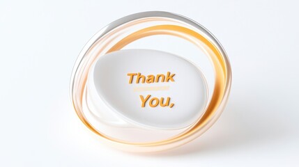 Thank you message with decorative elements