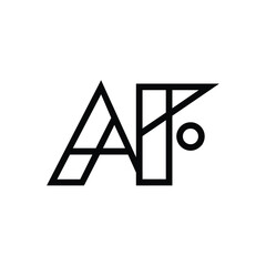 AF monogram logo design letter text name symbol monochrome logotype alphabet character simple logo
