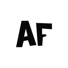 AF monogram logo design letter text name symbol monochrome logotype alphabet character simple logo
