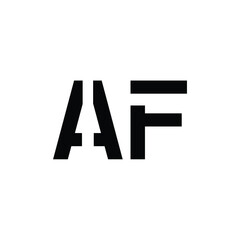 AF monogram logo design letter text name symbol monochrome logotype alphabet character simple logo