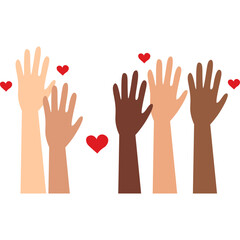 Hands Raised Stop Racism