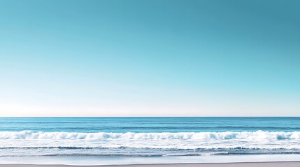 Obraz premium Serene Ocean Waves Crashing on Sandy Shore