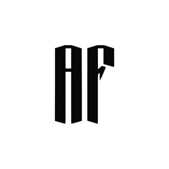 AF monogram logo design letter text name symbol monochrome logotype alphabet character simple logo