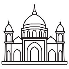 Mosque Icon Vector Illustration