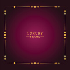 Golden luxury frame border ornament premium