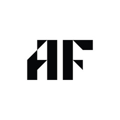 AF monogram logo design letter text name symbol monochrome logotype alphabet character simple logo