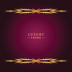 Golden luxury frame border ornament premium