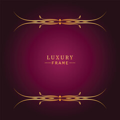 Golden luxury frame border ornament premium