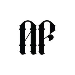 AF monogram logo design letter text name symbol monochrome logotype alphabet character simple logo