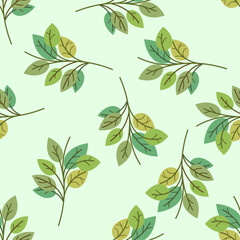 Floral seamless pattern wallpaper and background vector illustration