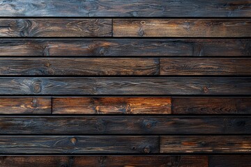 Naklejka premium Dark wood plank background with rustic textured surface