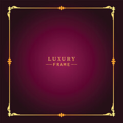 Golden luxury frame border ornament premium