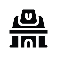 supermarket glyph icon. Strong and solid vector icon for websites, mobile interfaces, presentations, and visual branding. High quality and easy to edit.