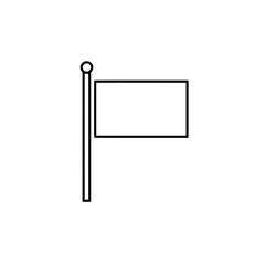Flag Icon: A simple, minimalist line drawing of a flag on a pole.