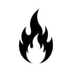 Burning Passion: A minimalist, high-contrast depiction of flames in fiery black. The image radiates raw energy and intensity. 