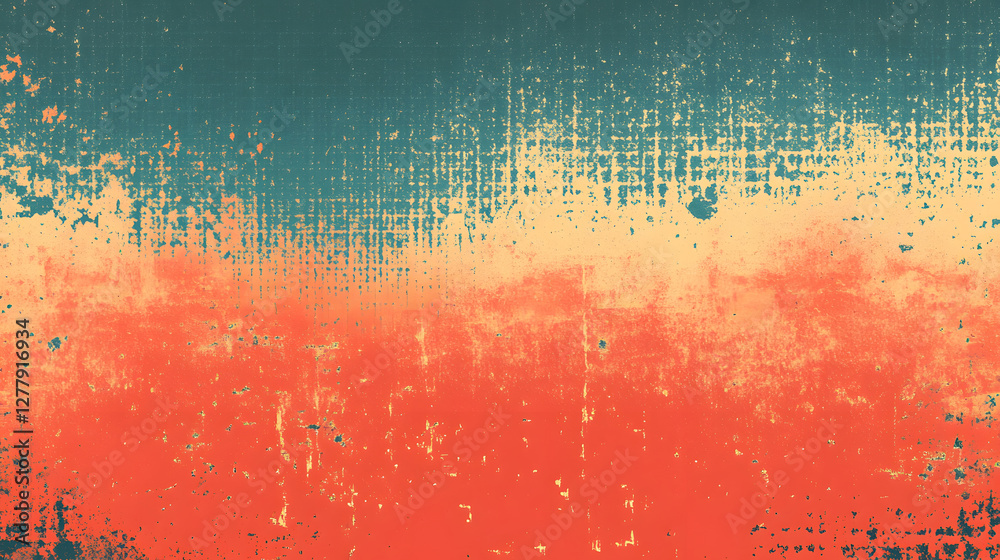 Poster vibrant abstract texture with blended colors and a distressed look
