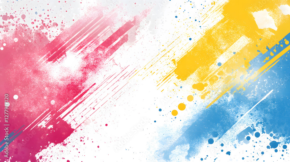 Aufkleber abstract colorful splashes on a bright background