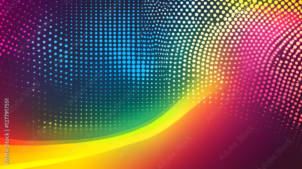 Poster colorful abstract background with dots and gradients