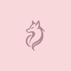 Fototapeta premium A sleek fox logo symbolizing agility, intelligence, and adaptability in a bold design.
