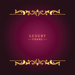 Golden luxury frame border ornament premium
