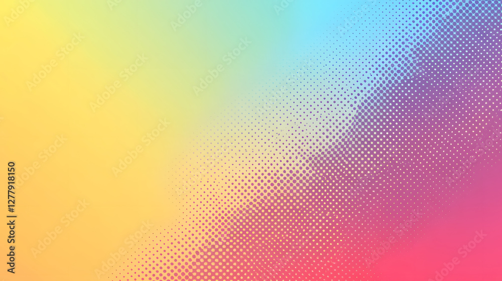Poster Colorful gradient background with a dotted pattern