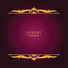 Golden luxury frame border ornament premium