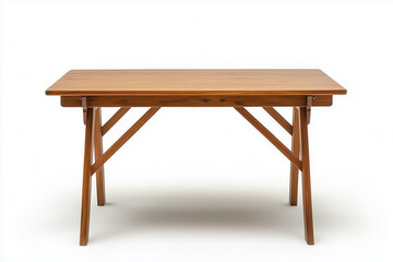 Wood table isolated on white background.