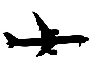 silhouette of airplane