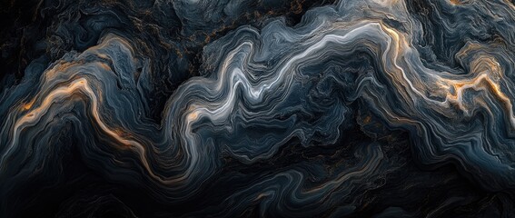 Dark swirling marble texture, digital art background, design element