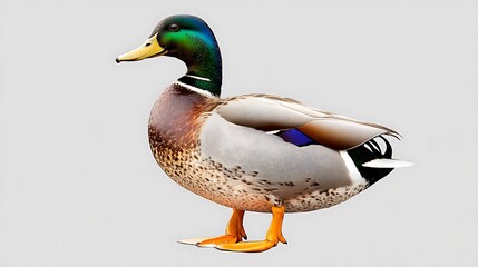 Obraz premium Majestic Mallard Duck: A Vibrant Portrait