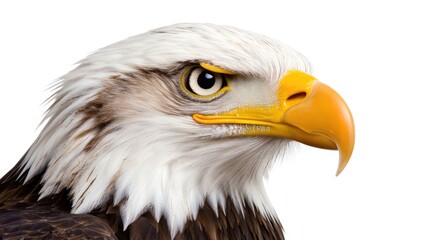 Obraz premium Majestic bald eagle portrait nature wildlife photography studio setting close-up symbol of freedom