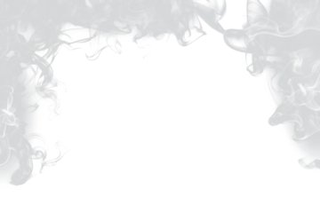 smoke border isolated on white or transparent png