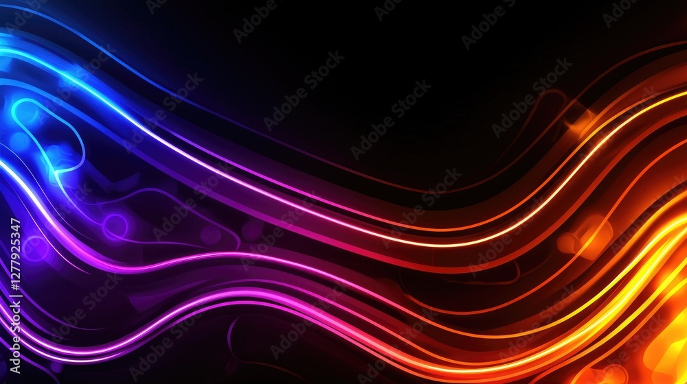 Poster dynamic color flow patterns abstract design digital art dark background artistic viewpoint visual co