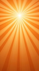Obraz premium A vibrant orange background with radiant rays emanating from a bright center, creating a warm and uplifting atmosphere.