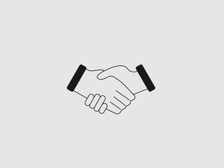 This is a flat vector illustration of a handshake