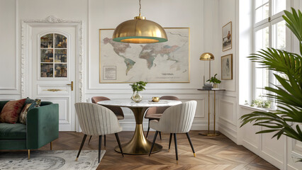 modern living room with fireplace