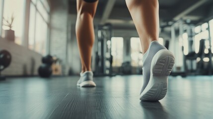 Knee exercises on a spacious gym floor. Featuring strength and flexibility