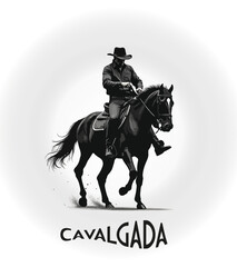 Fototapeta premium logo para cavalgada e composições semelhantes