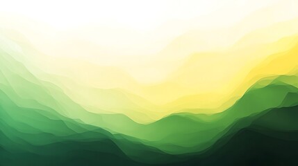 Obraz premium Abstract Green And Yellow Mountain Range Illustration