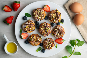 Anise Roscos or Rosquillas, traditional sweet dessert recipe for Easter Week in Spain