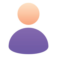 Gradient color icon, illustration for User, admin, account.