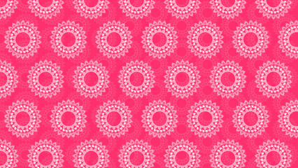 Seamless floral mandala art pink