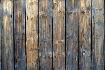 Weathered wooden wall with vertical planks and natural texture