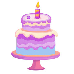 birthday cake with candles